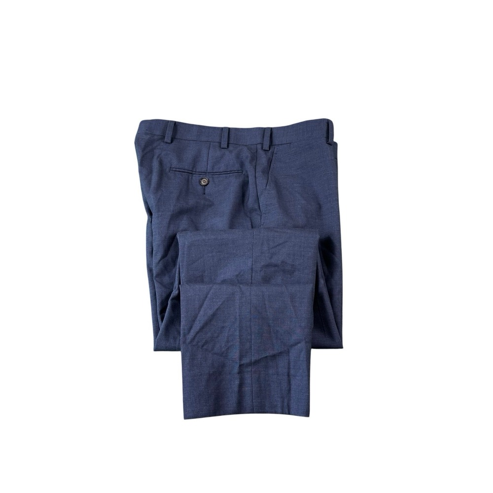 Suit Supply Blue Soho Turn Up Vitale Barberis 120s Wool Trouser Size 30x30